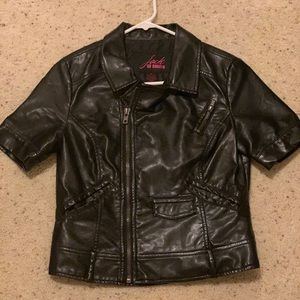 Jack by BB Dakota- short sleeve leather jacket